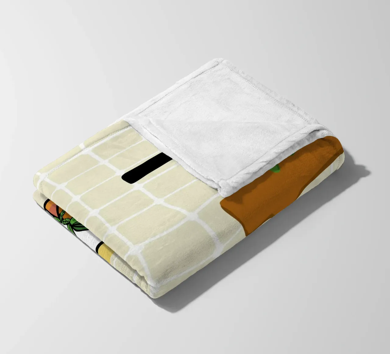 Cucina e piatto completo coperta in pile da gulsengunel