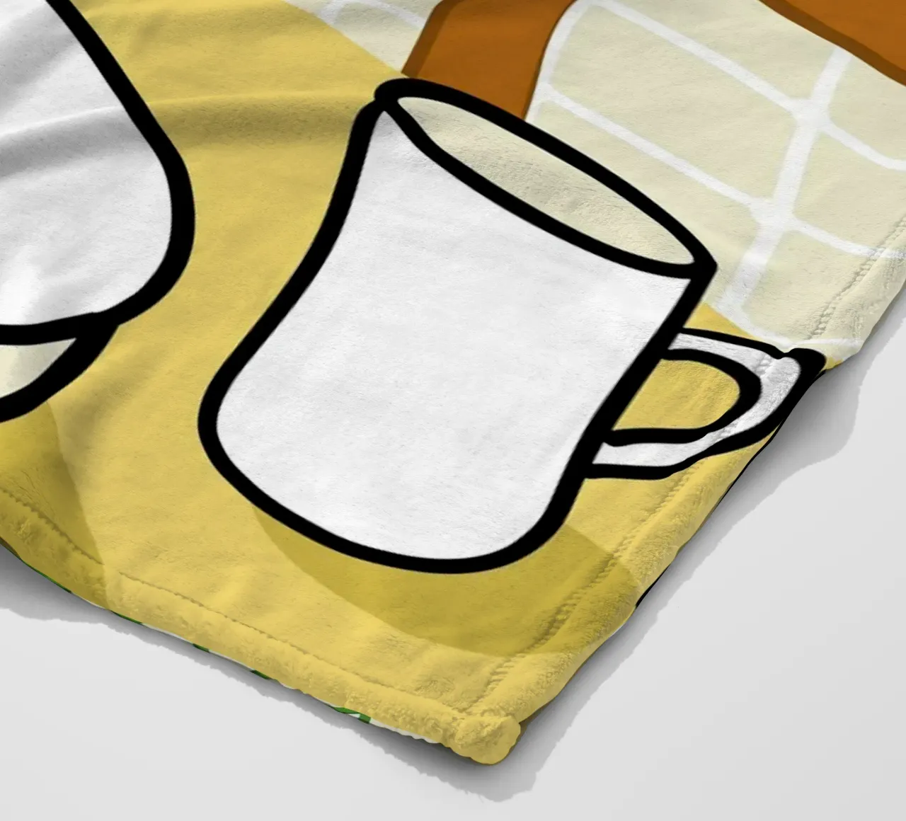 Cucina e piatto completo coperta in pile da gulsengunel
