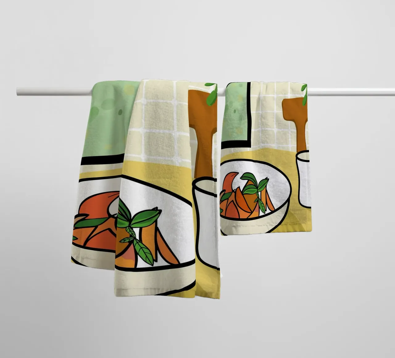 Cucina e piatto completo asciugamano da bagno da gulsengunel