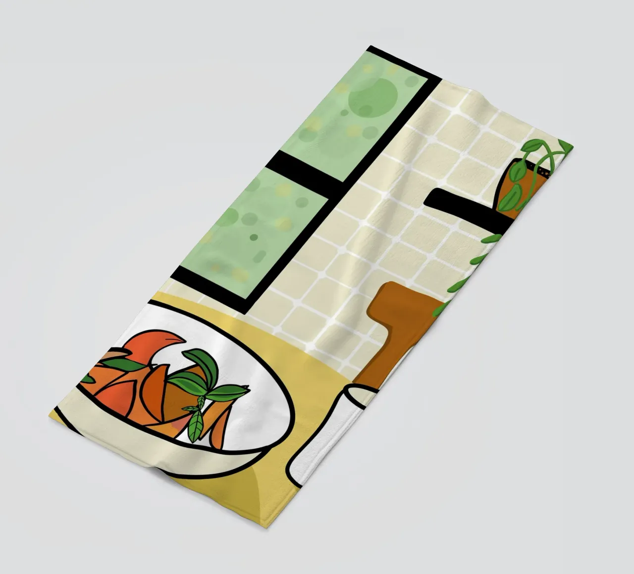 Cucina e piatto completo telo mare da gulsengunel