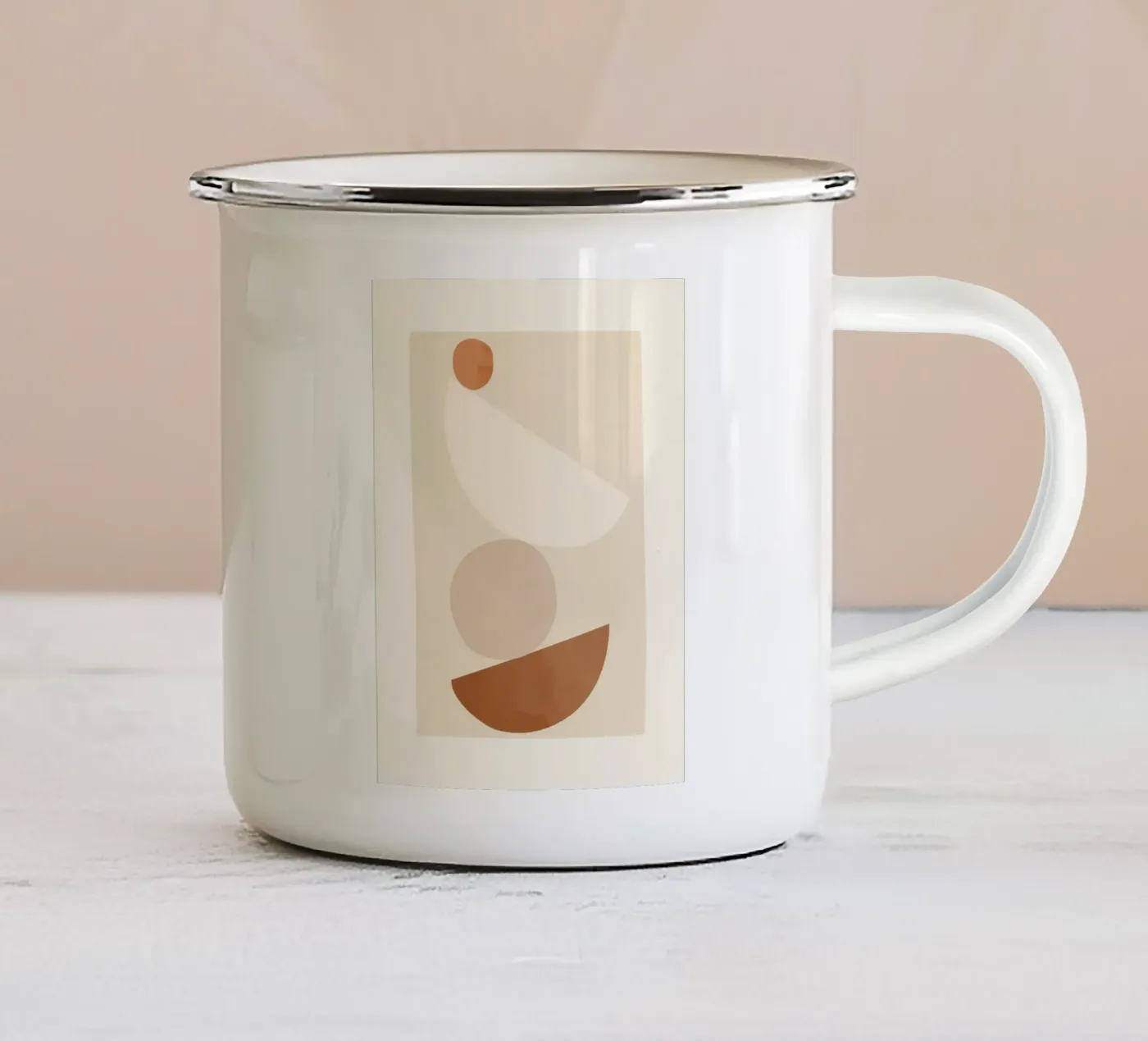 Balanced Forms enamel mug by LeaDArt