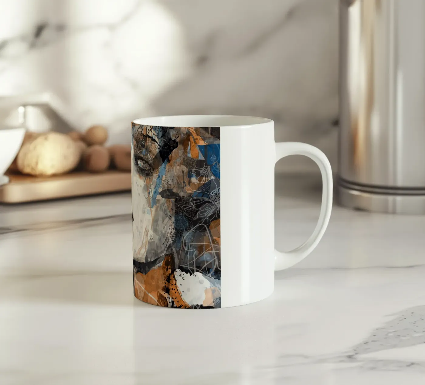 carnation ceramic mug by Giulio Iurissevich