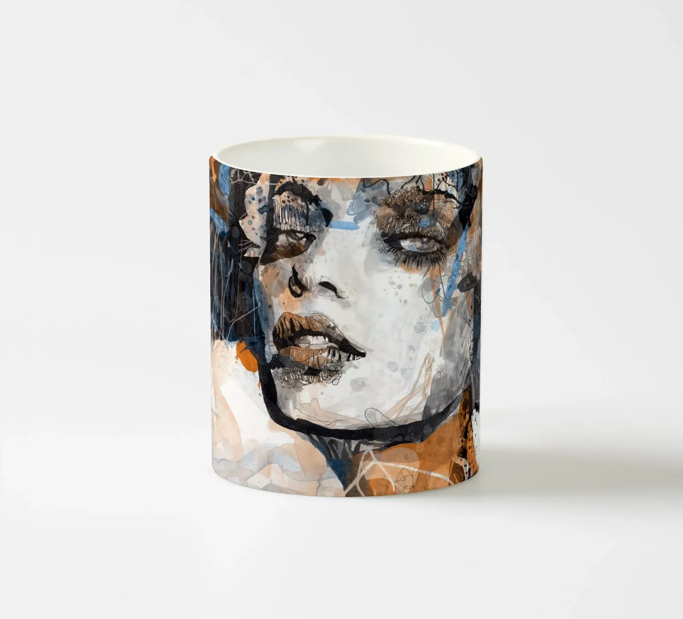 carnation ceramic mug by Giulio Iurissevich