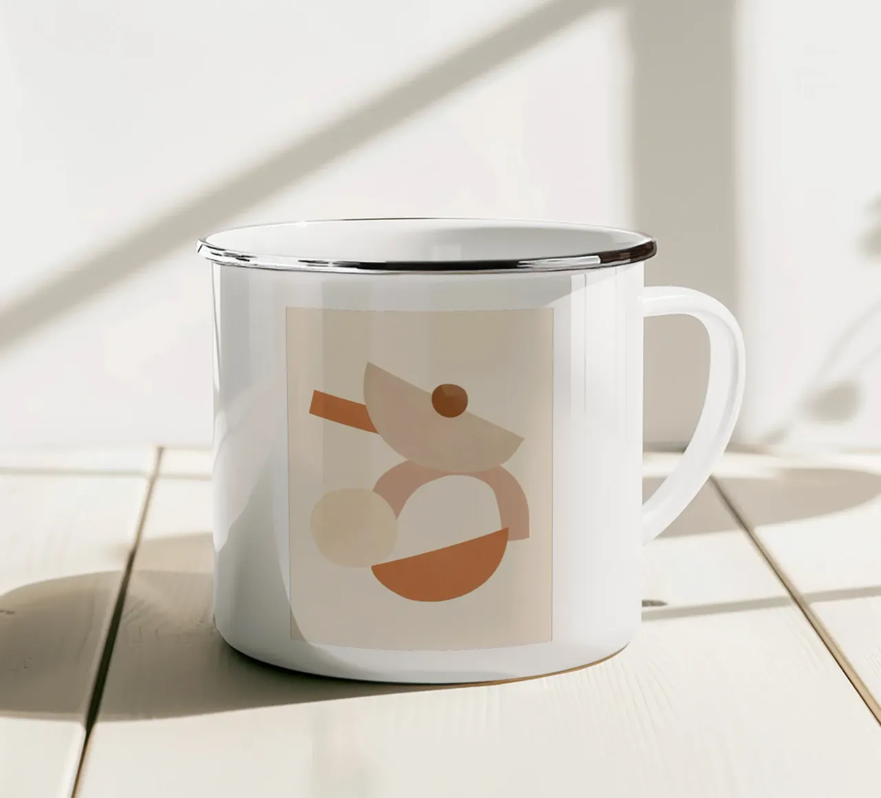 Armonia geometrica tazza in smalto da LeaDArt
