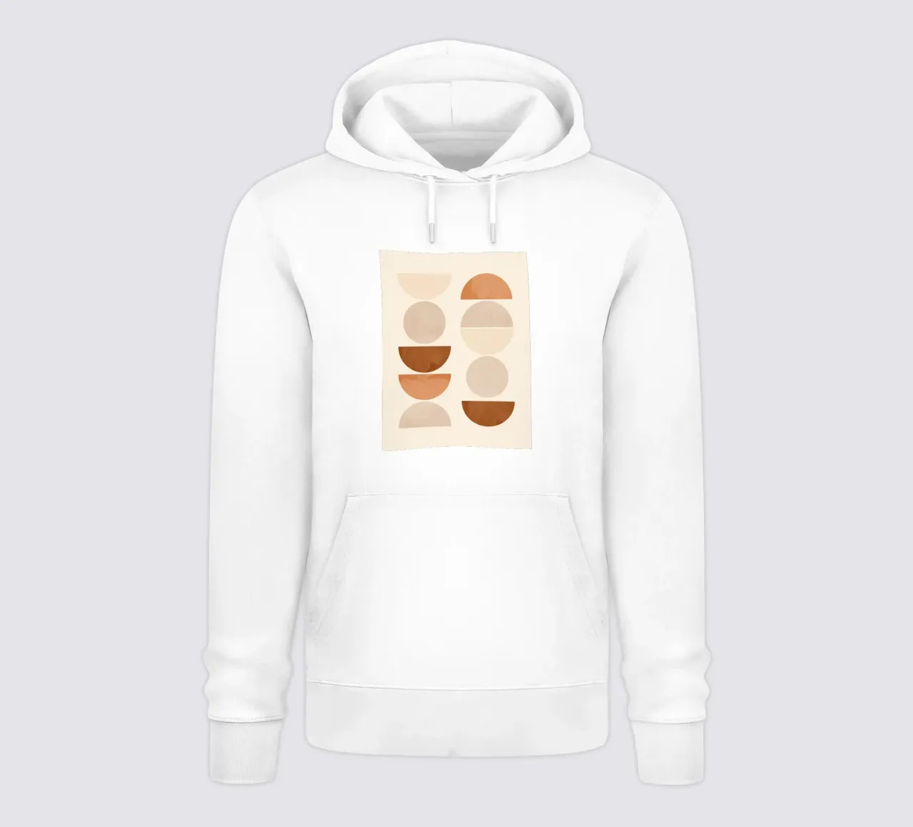 Forme in tonalità terra felpa con cappuccio da LeaDArt