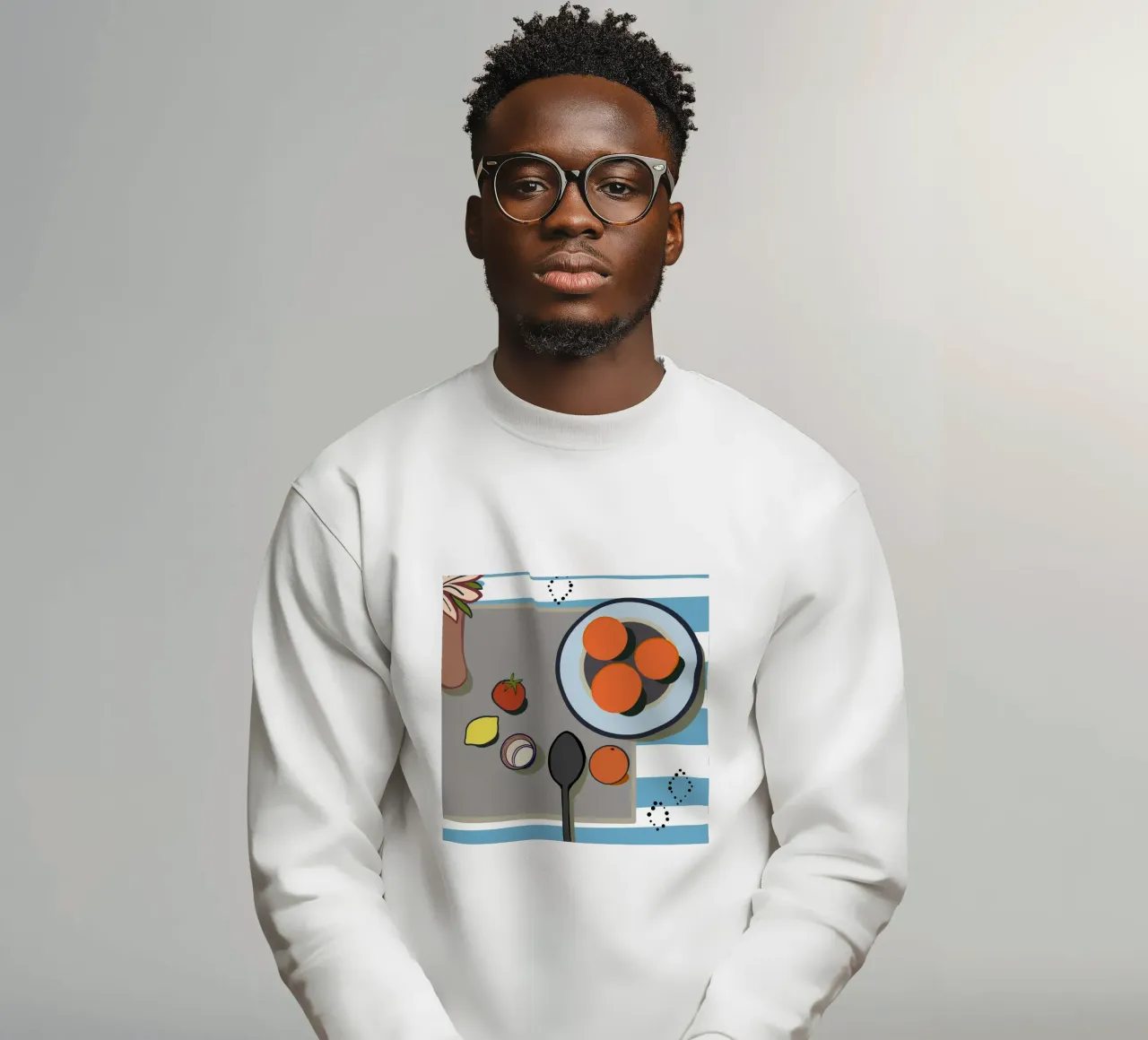Orangen, Zitrone und Tomate Sweatshirt von gulsengunel
