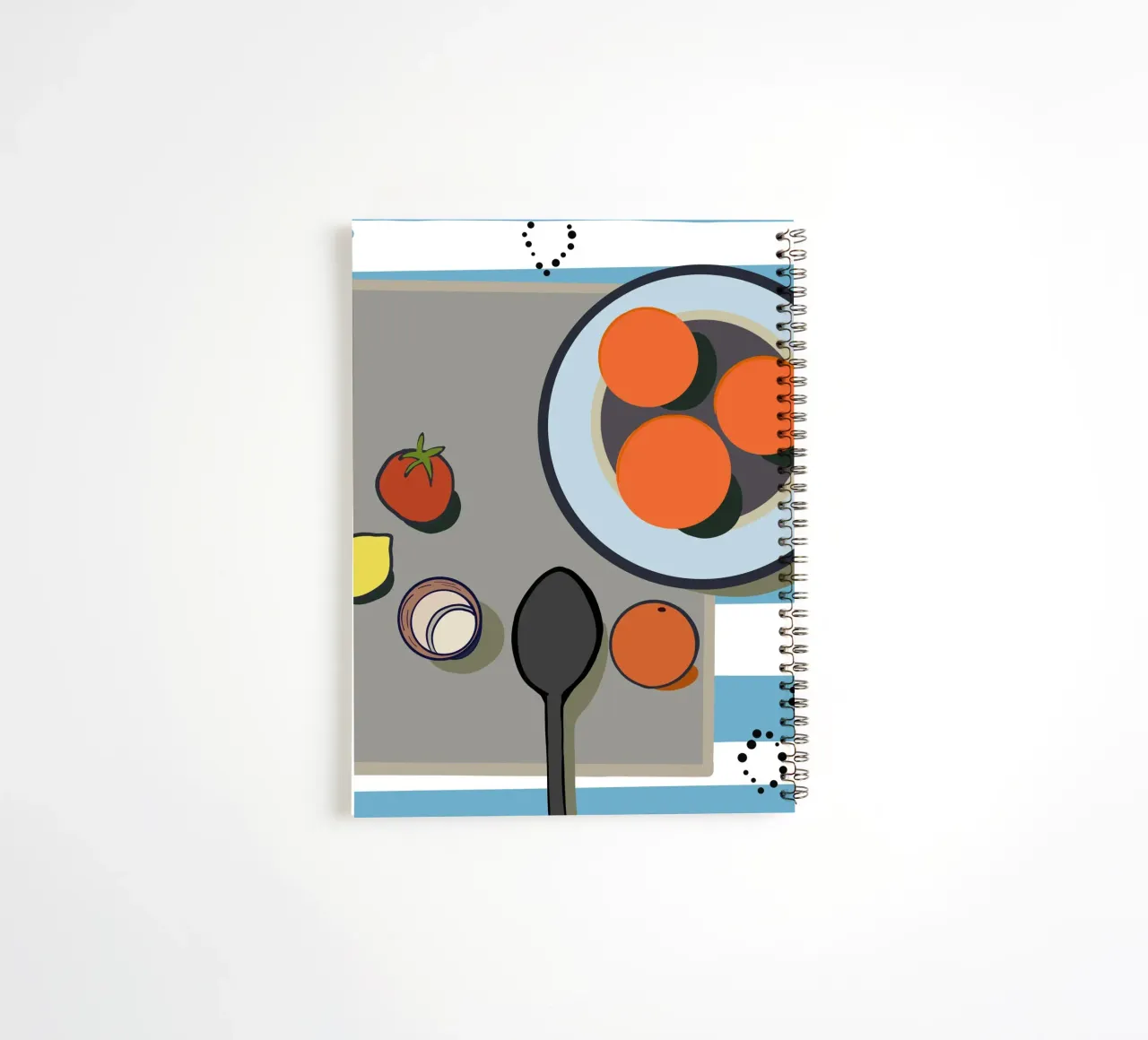 Orangen, Zitrone und Tomate Ringbuch von gulsengunel