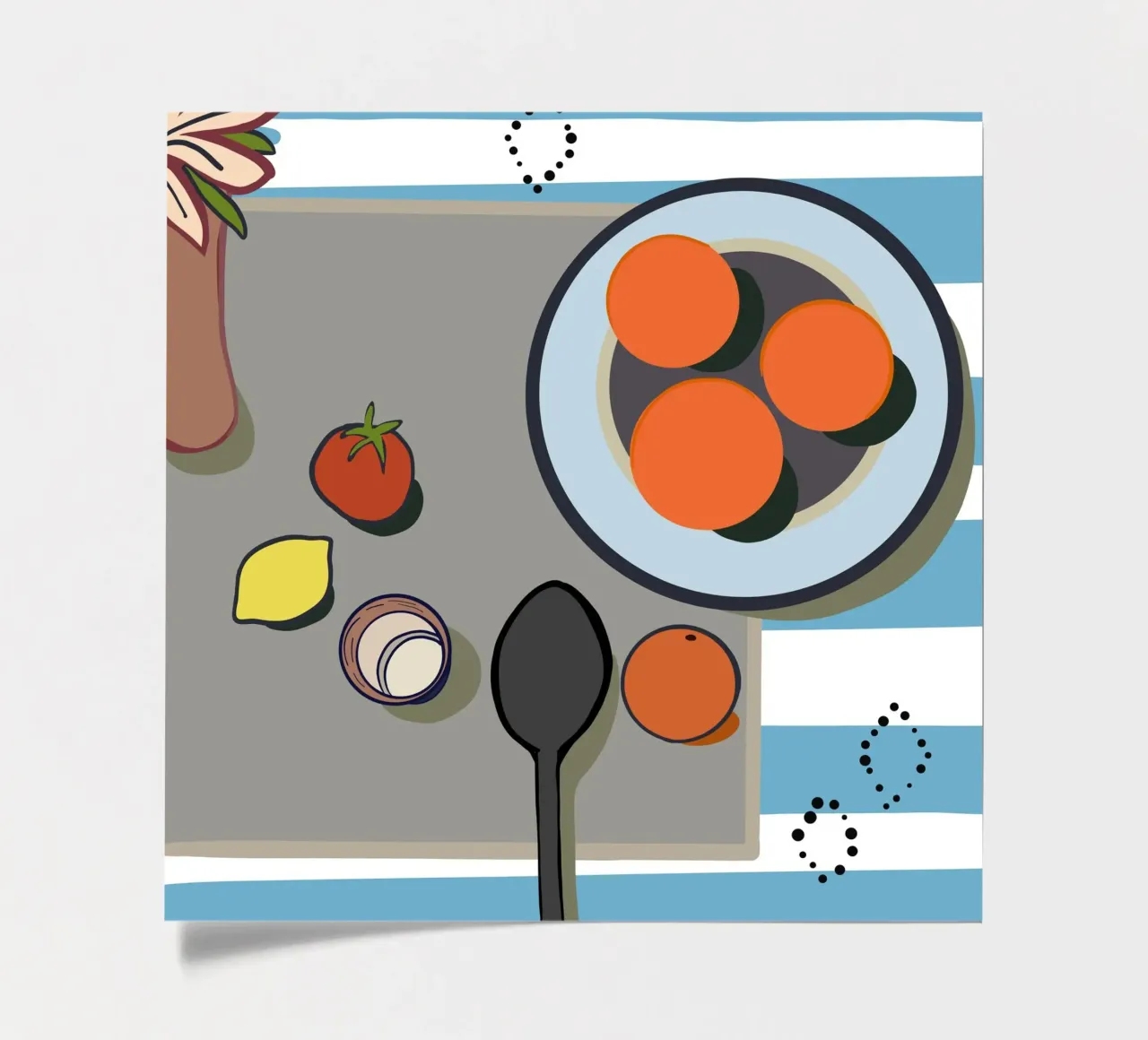 Orangen, Zitrone und Tomate Stickerbogen von gulsengunel