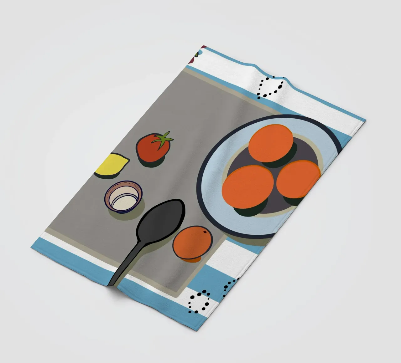 Orangen, Zitrone und Tomate Fleecedecke von gulsengunel