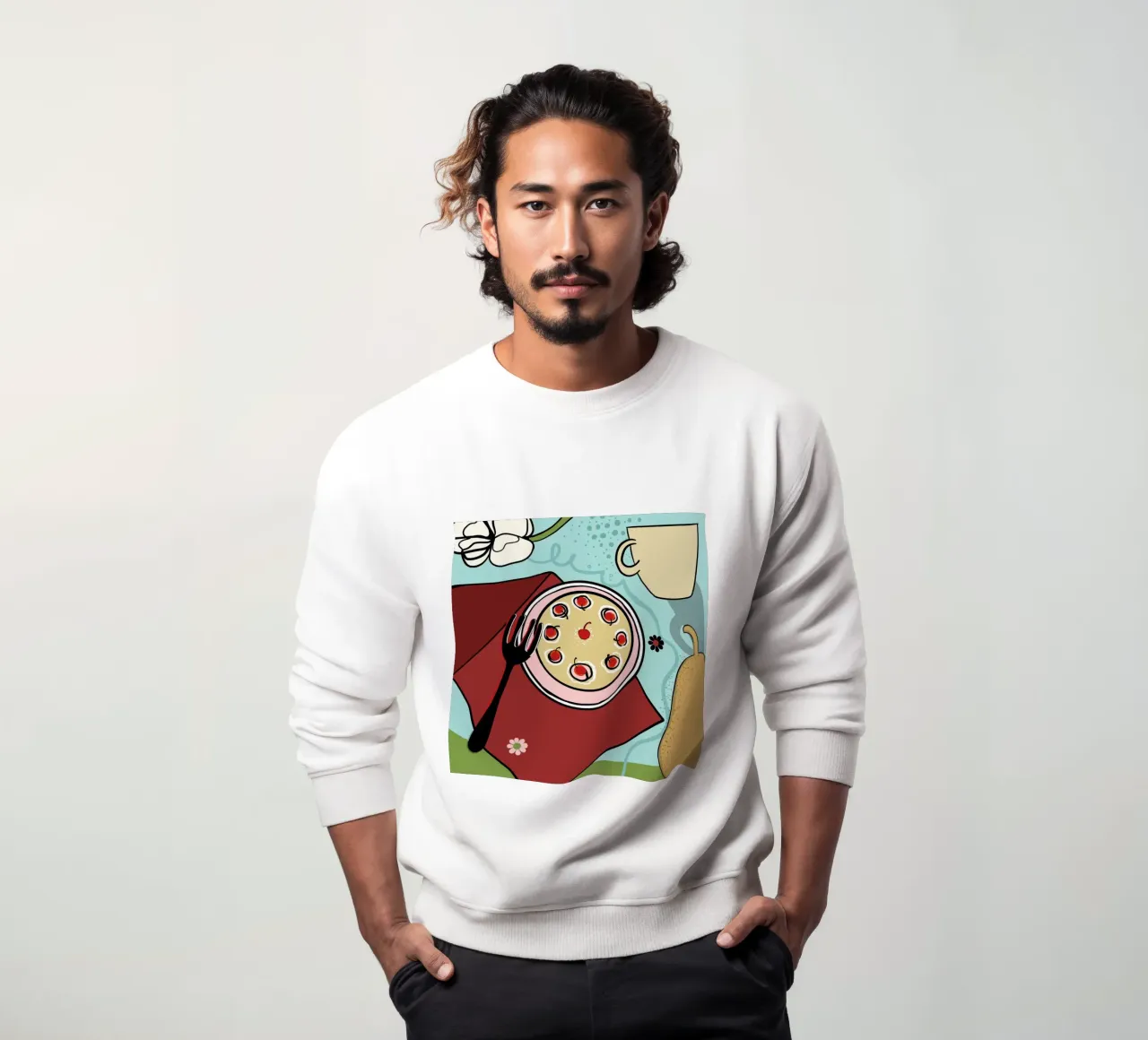 Pizza disegnata a mano felpa da gulsengunel