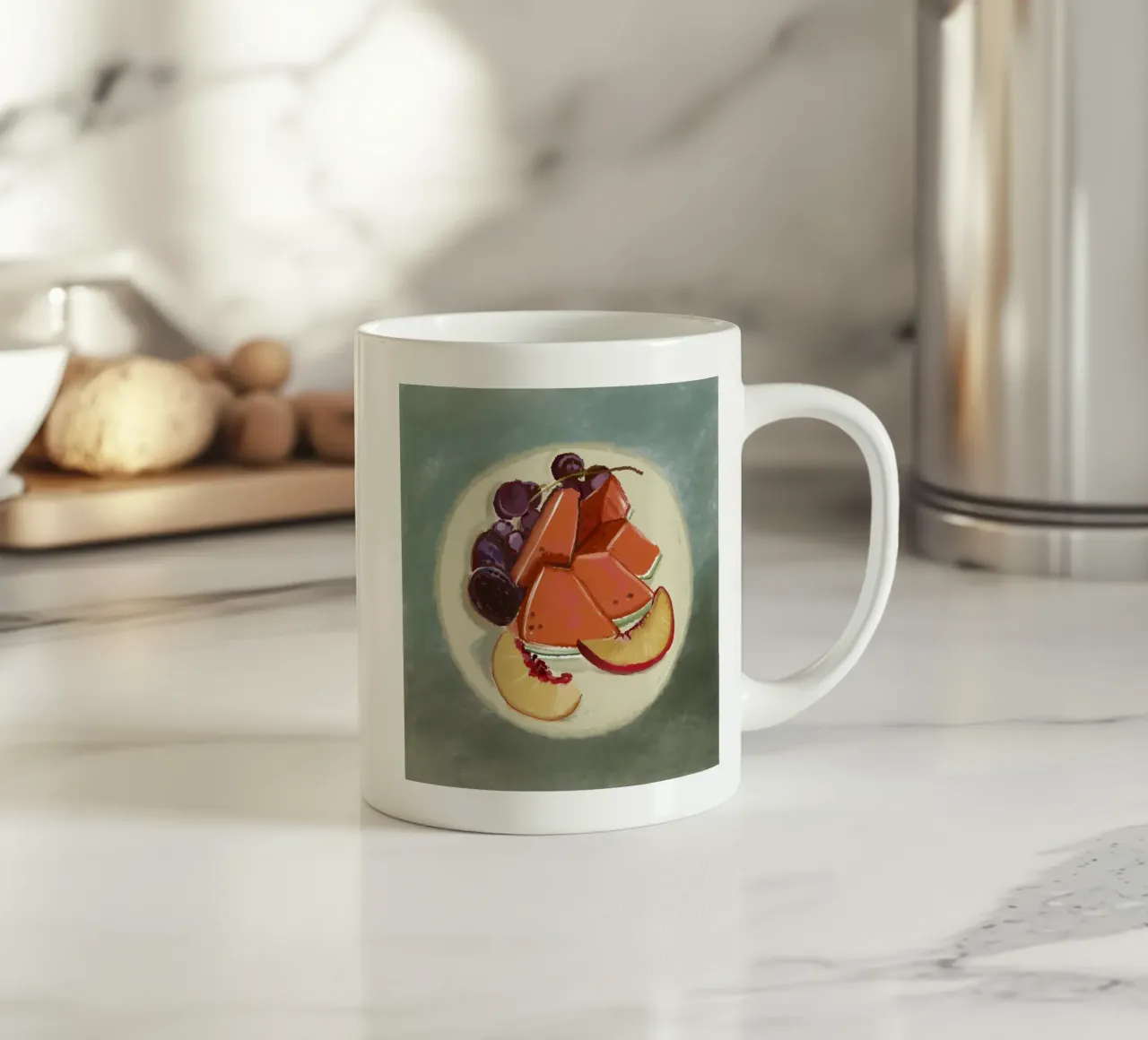 Frutta estiva tazza in ceramica da gulsengunel