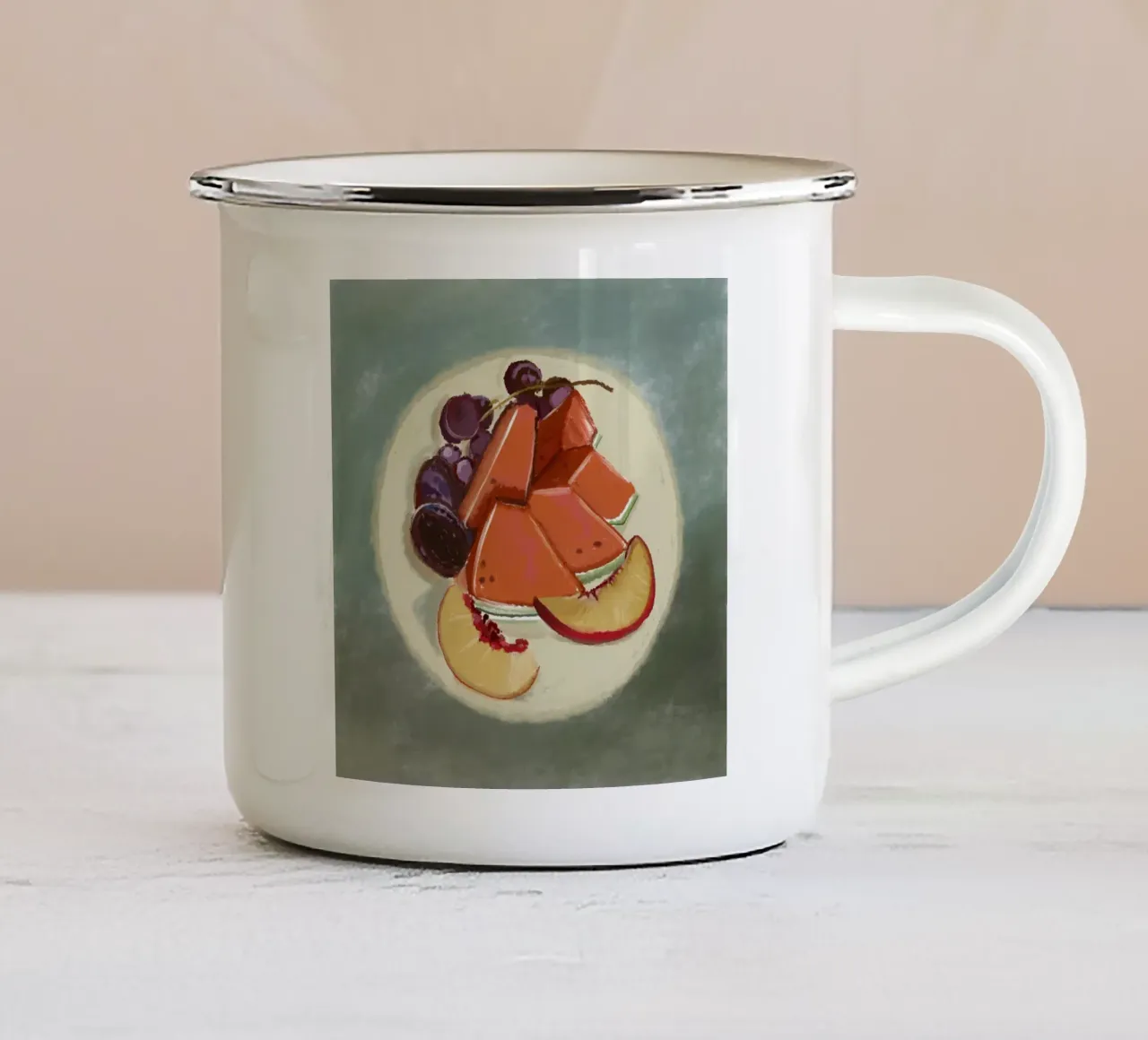 Frutta estiva tazza in smalto da gulsengunel