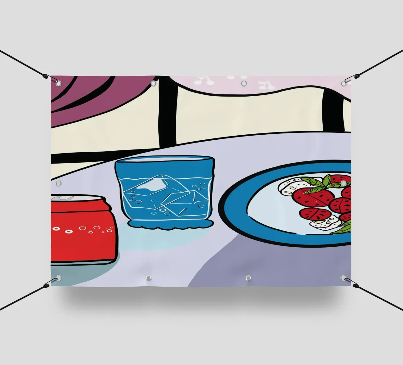 Pomodori e formaggio telo in pvc da gulsengunel