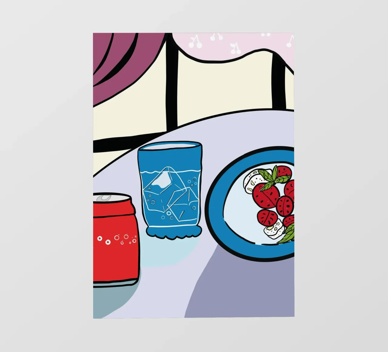 Pomodori e formaggio telo in pvc da gulsengunel