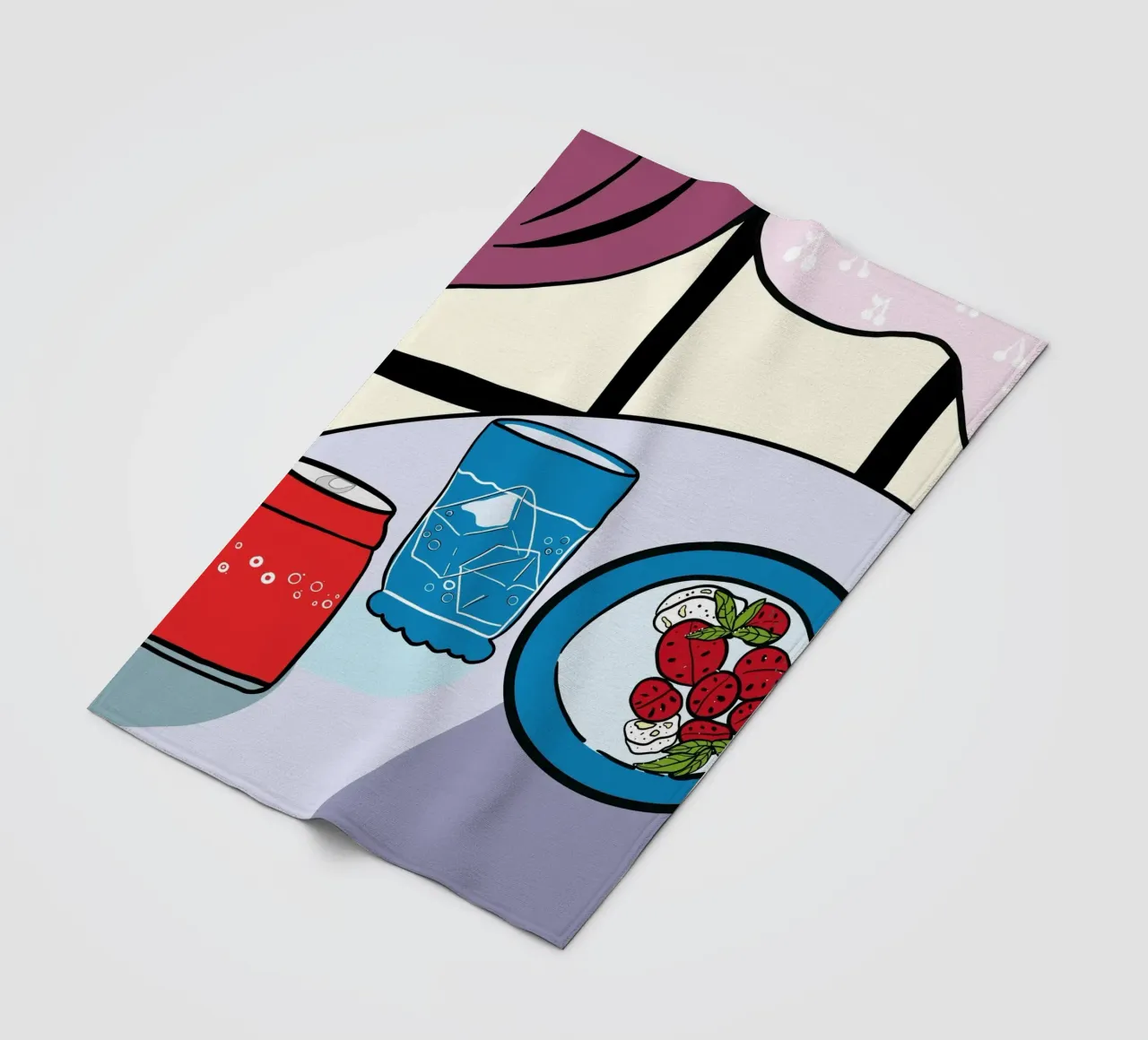 Pomodori e formaggio coperta in pile da gulsengunel