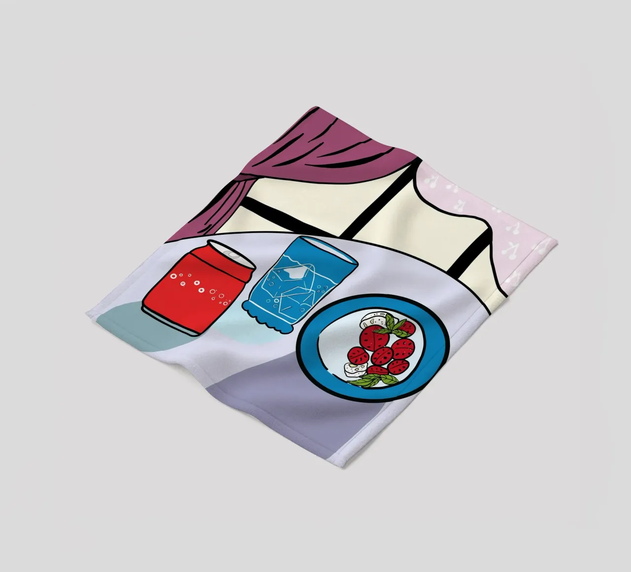 Pomodori e formaggio coperta in pile da gulsengunel