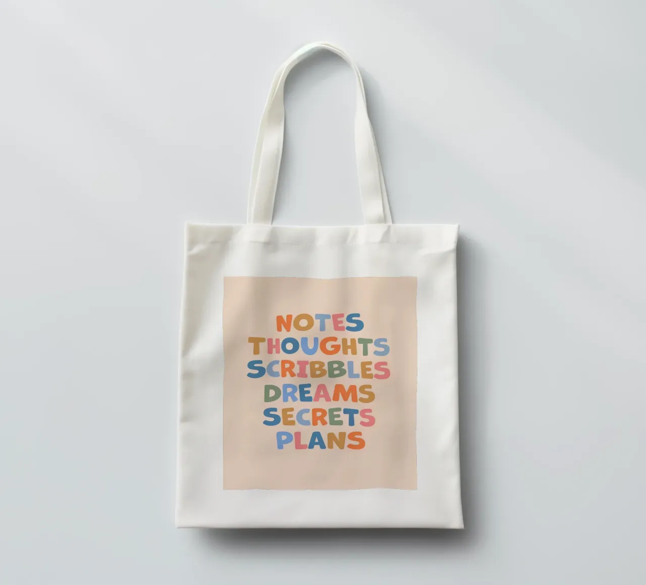 Copertina del taccuino ispirazionale - Il mio posto felice sulla carta borsa in juta da Dominique Vari Words