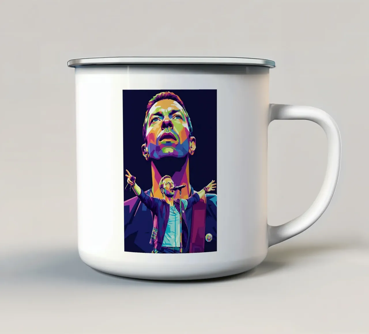Chris Martin - Coldplay #1 tazza in smalto da Hantamrata