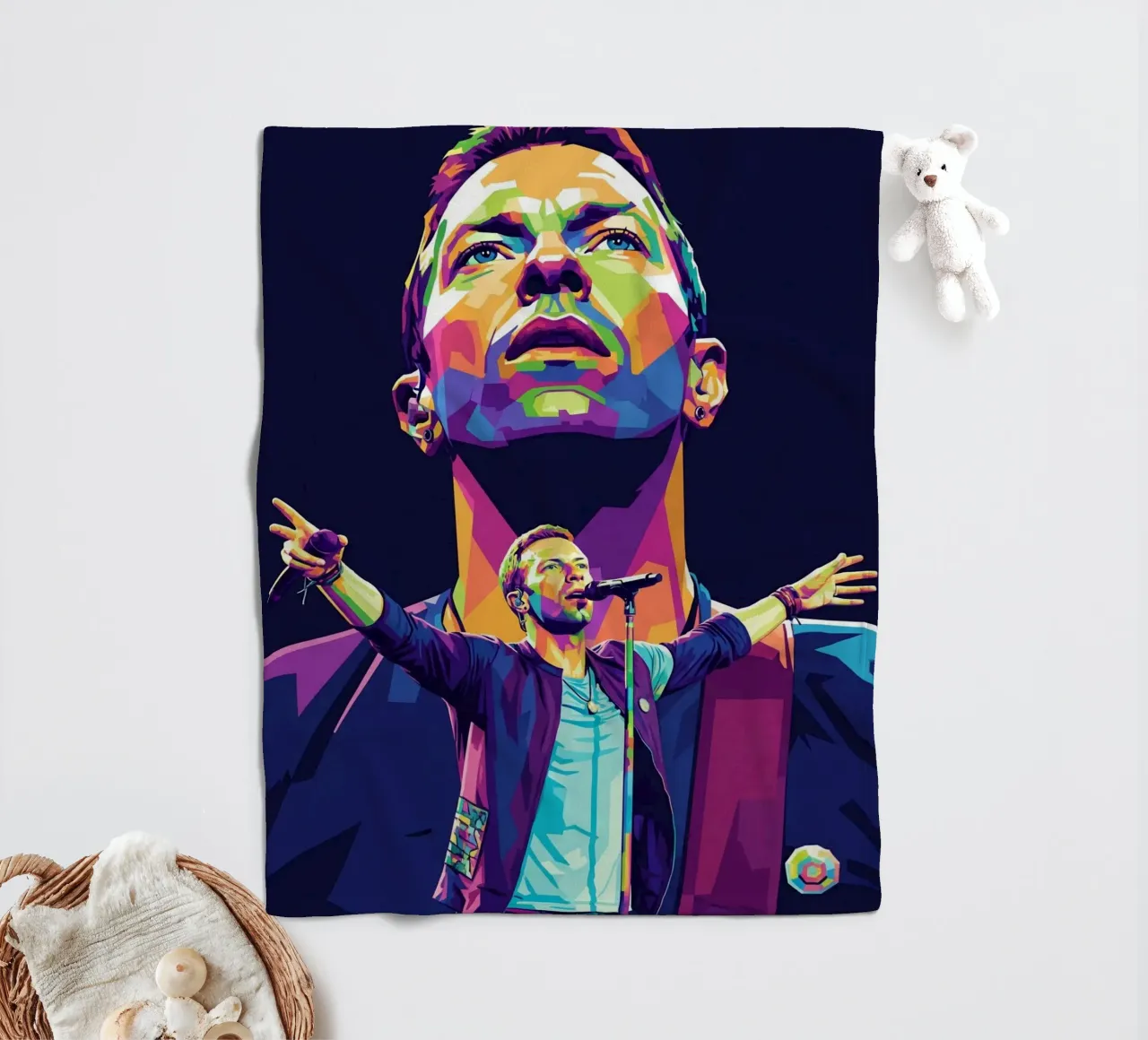 Chris Martin - Coldplay #1 coperta in pile da Hantamrata