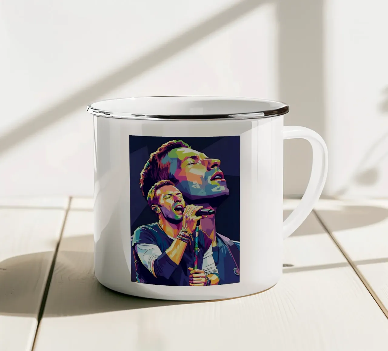 Chris Martin- Coldplay #2 tazza in smalto da Hantamrata