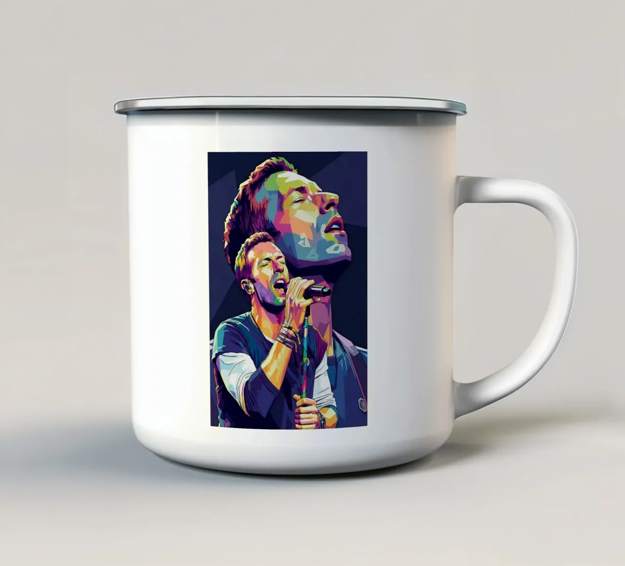 Chris Martin- Coldplay #2 tazza in smalto da Hantamrata