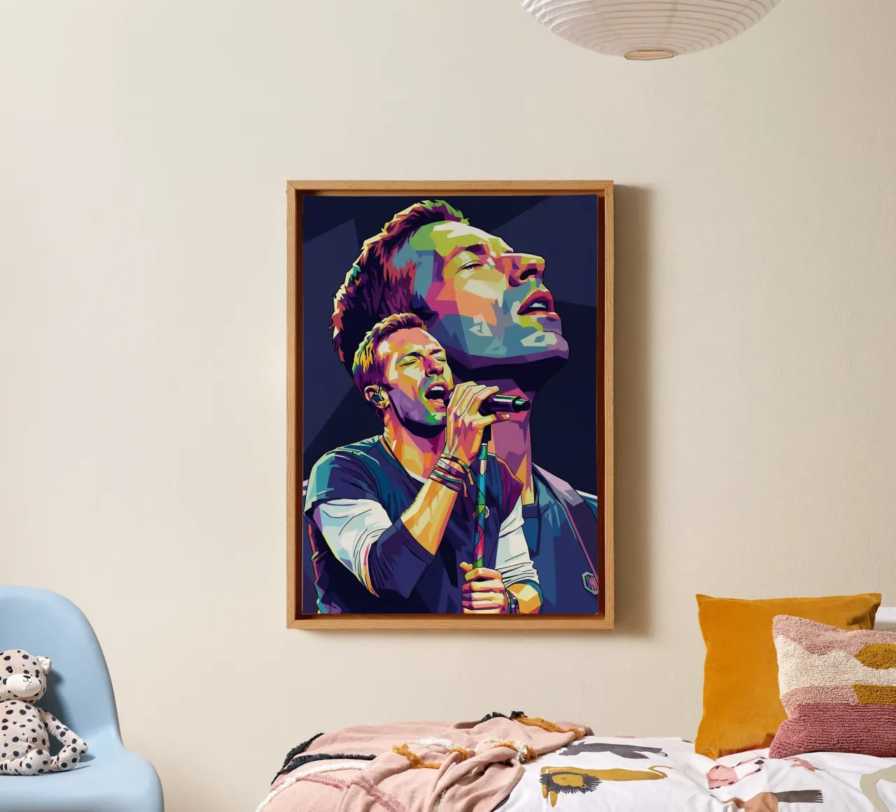 Chris Martin- Coldplay #2 tela con Cornice a cassetta da Hantamrata