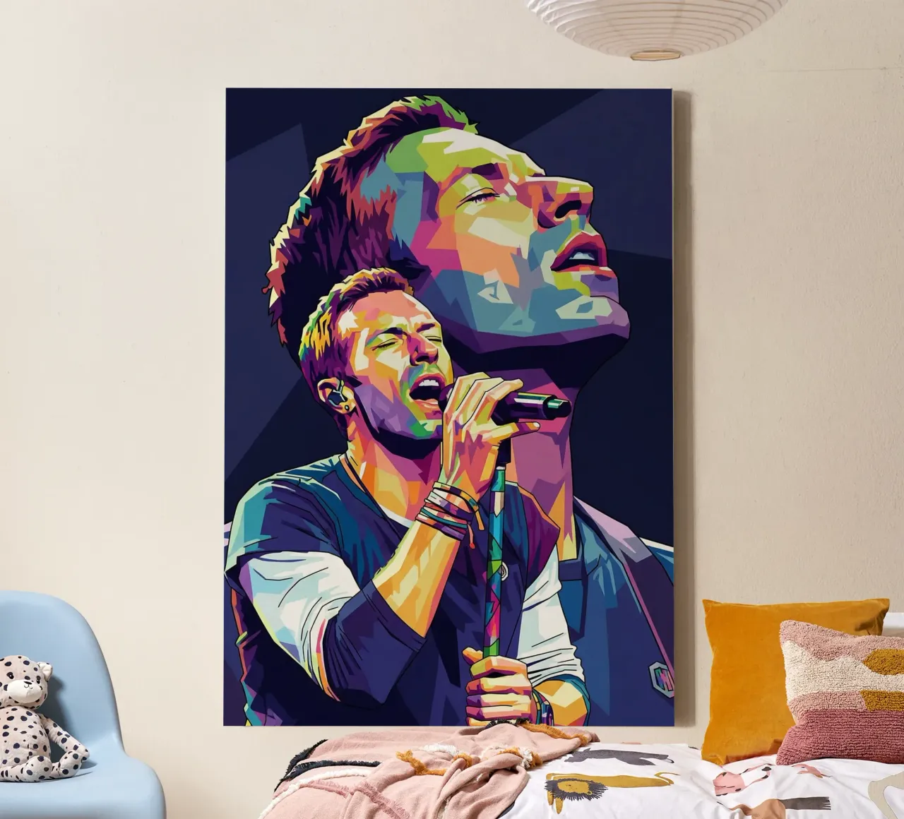 Chris Martin- Coldplay #2 tela con Cornice a cassetta da Hantamrata