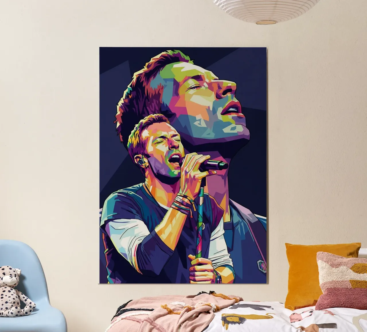 Chris Martin- Coldplay #2 poster con telaio in legno da Hantamrata