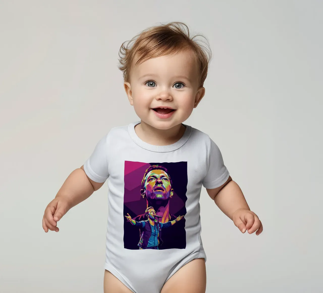Chris Martin - Coldplay #3 body neonato maniche corte da Hantamrata