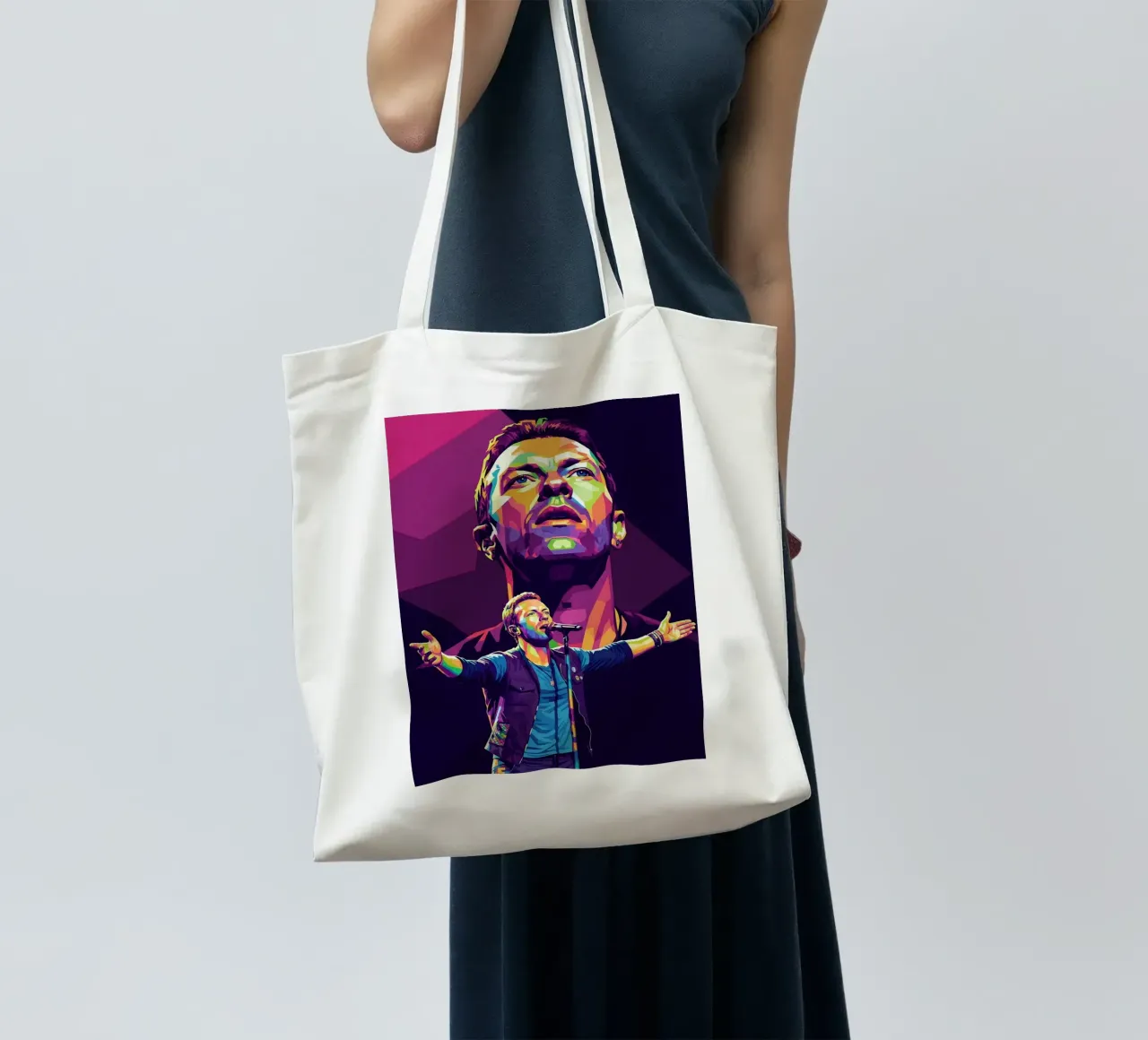 Chris Martin - Coldplay #3 borsa in juta da Hantamrata