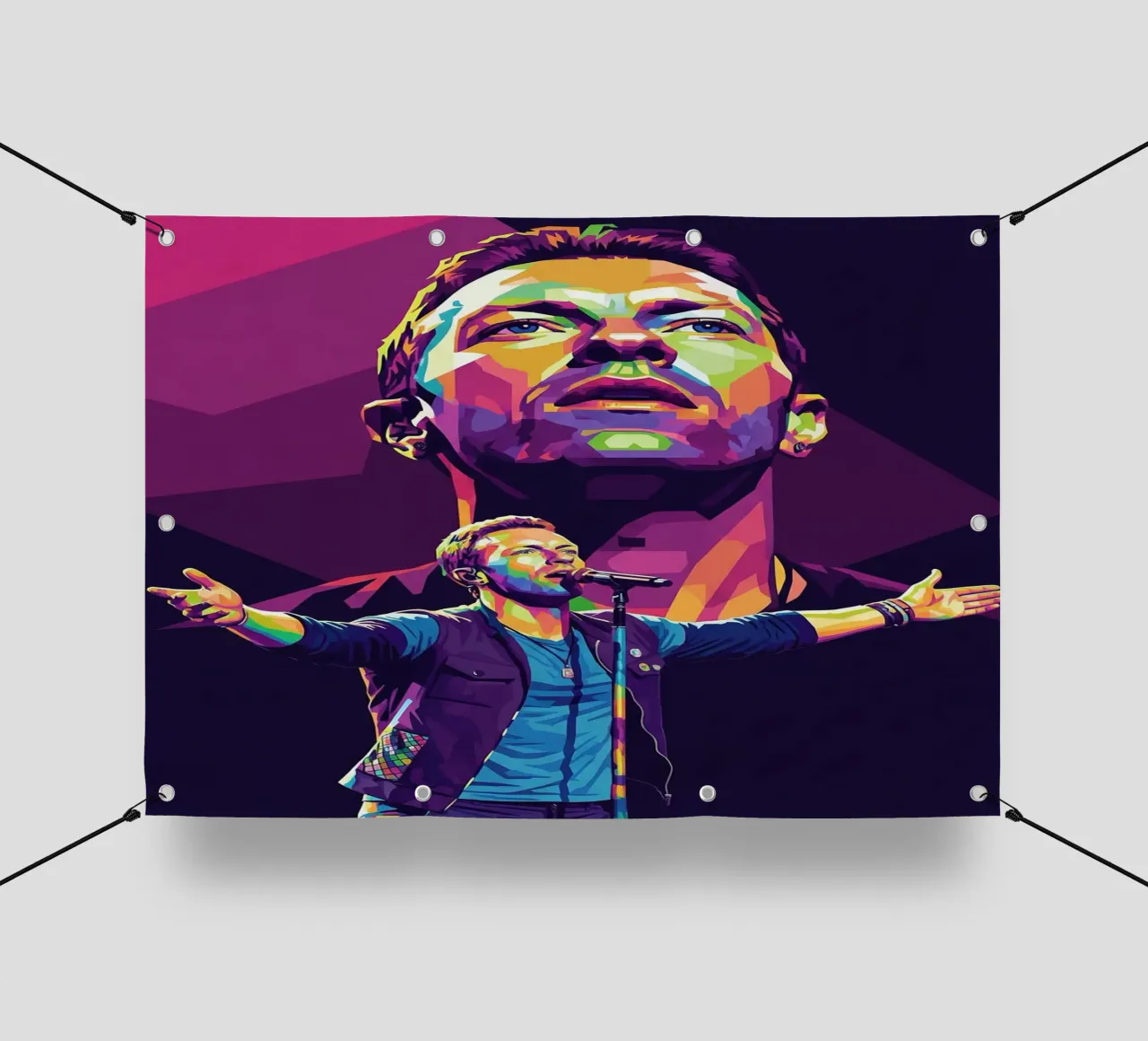Chris Martin - Coldplay #3 telo in pvc da Hantamrata