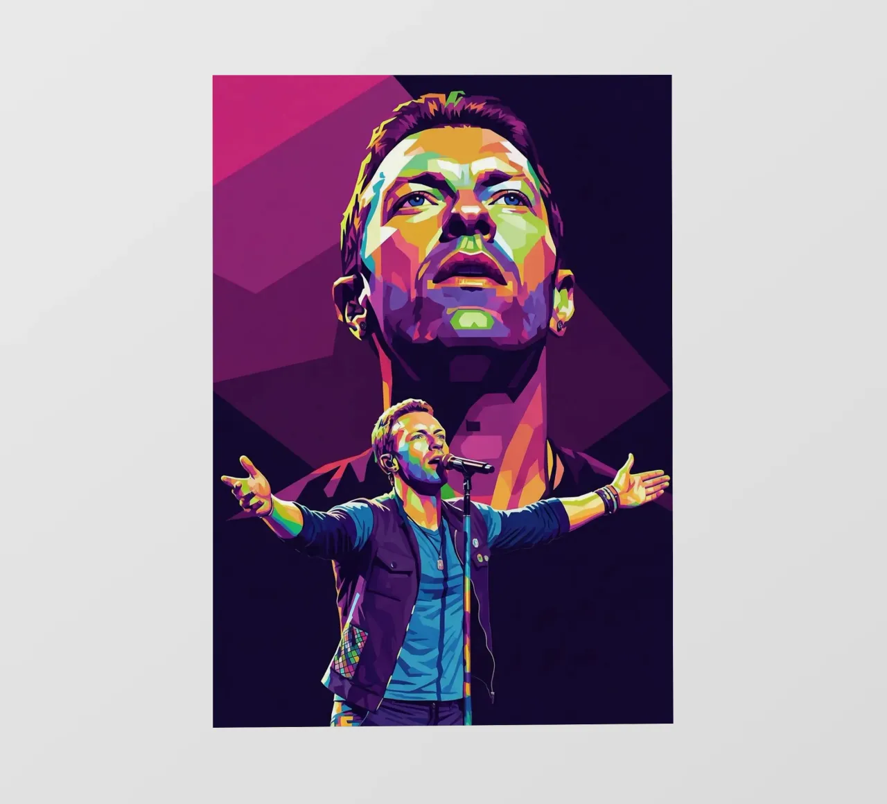 Chris Martin - Coldplay #3 telo in pvc da Hantamrata