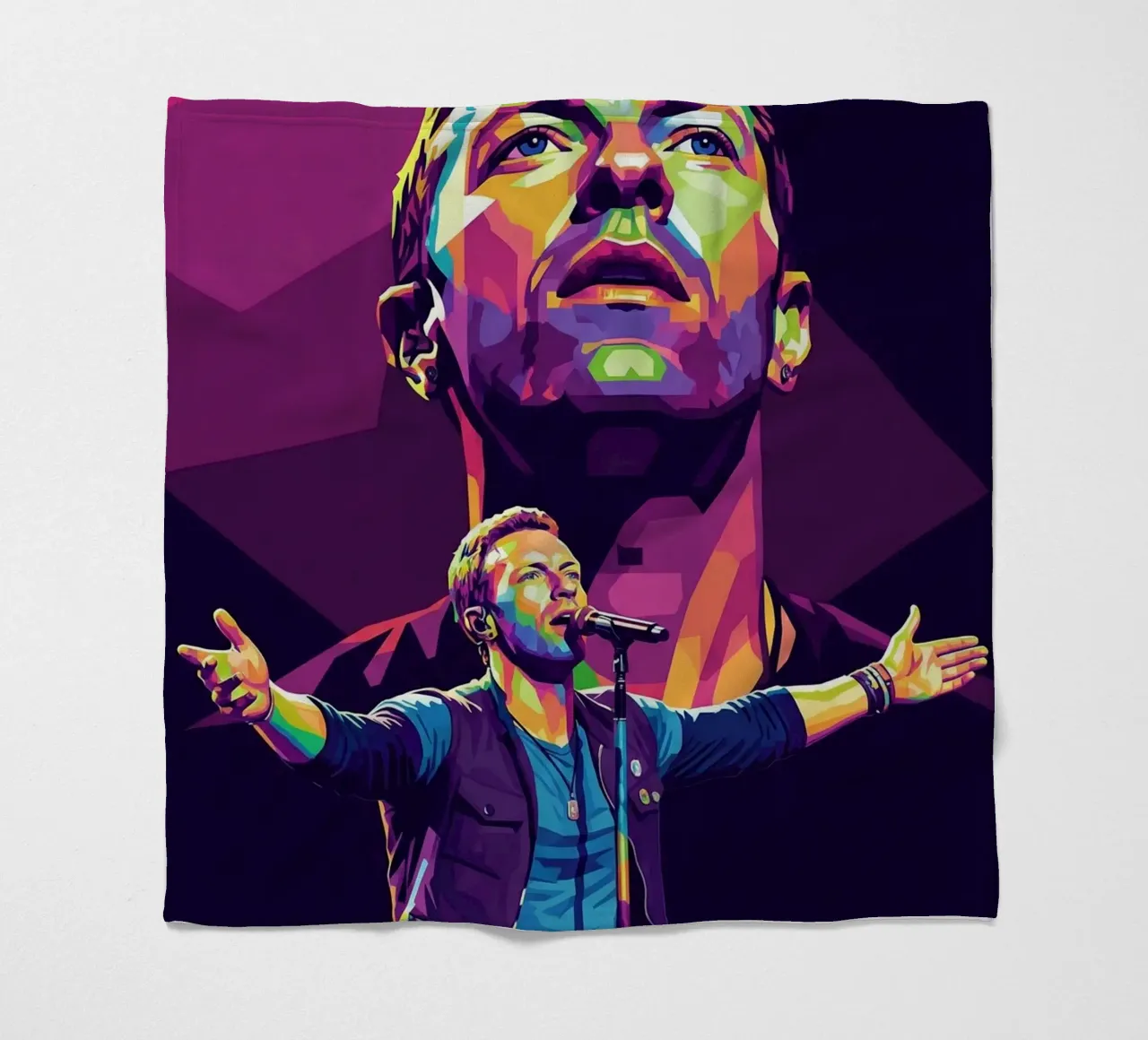 Chris Martin - Coldplay #3 coperta in pile da Hantamrata