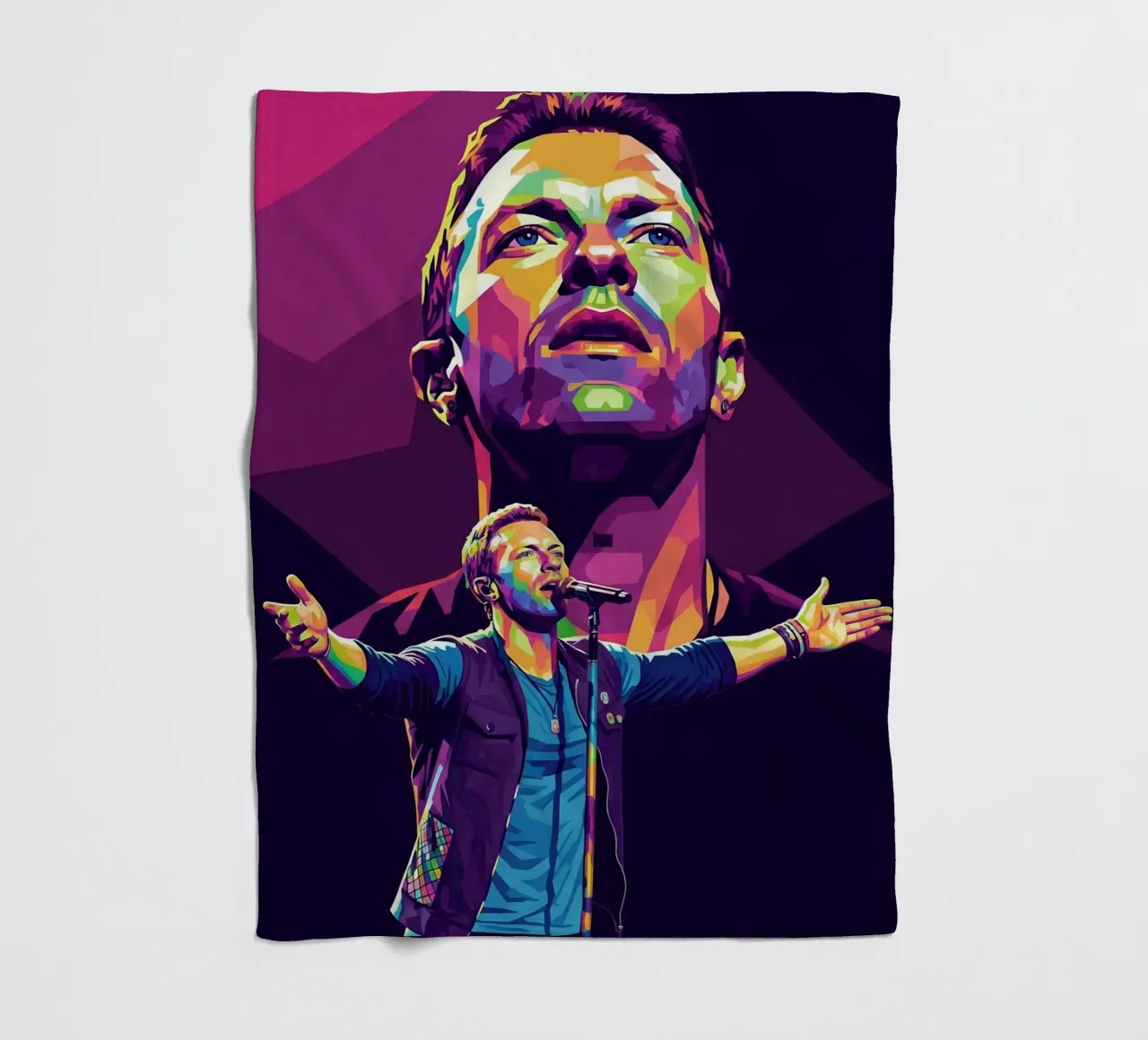 Chris Martin - Coldplay #3 coperta in pile da Hantamrata