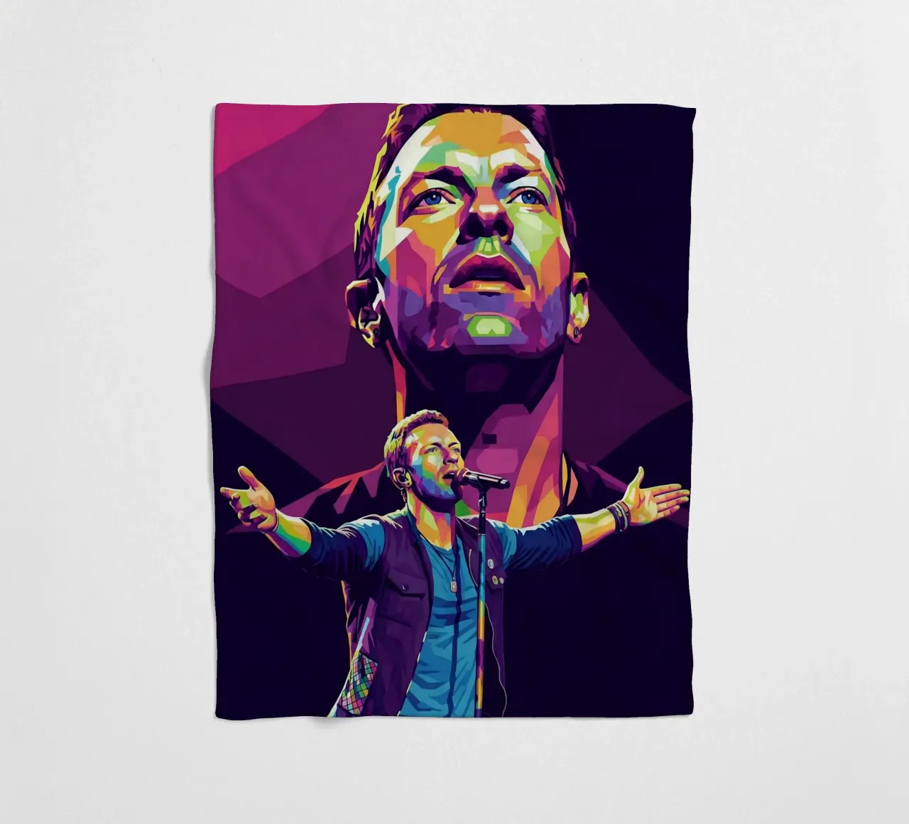 Chris Martin - Coldplay #3 coperta in pile da Hantamrata