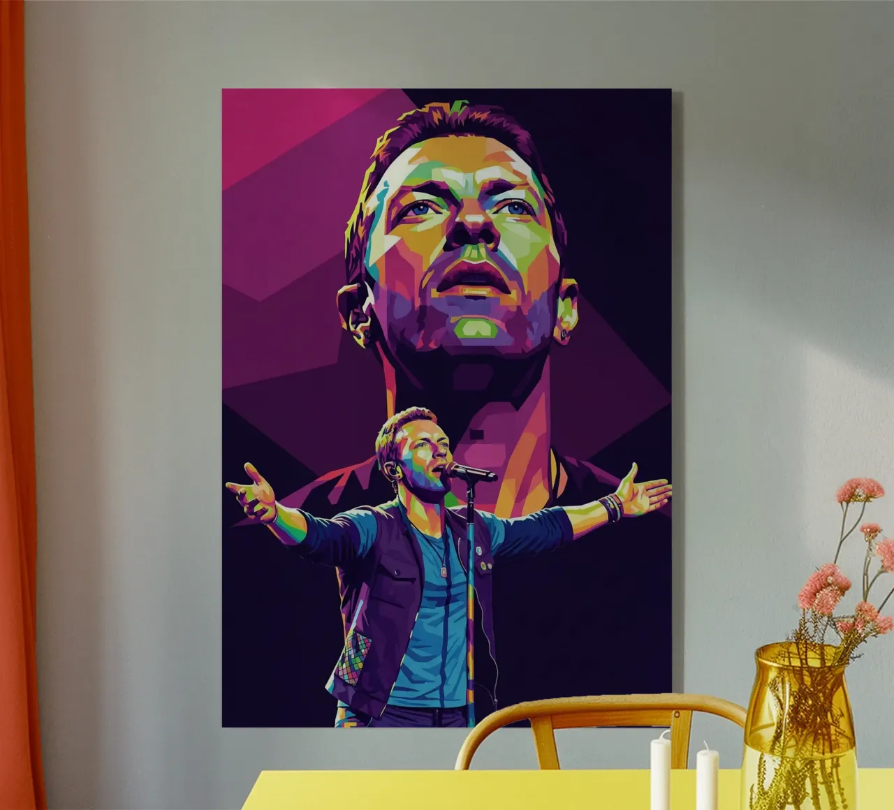 Chris Martin - Coldplay #3 plexiglass da Hantamrata