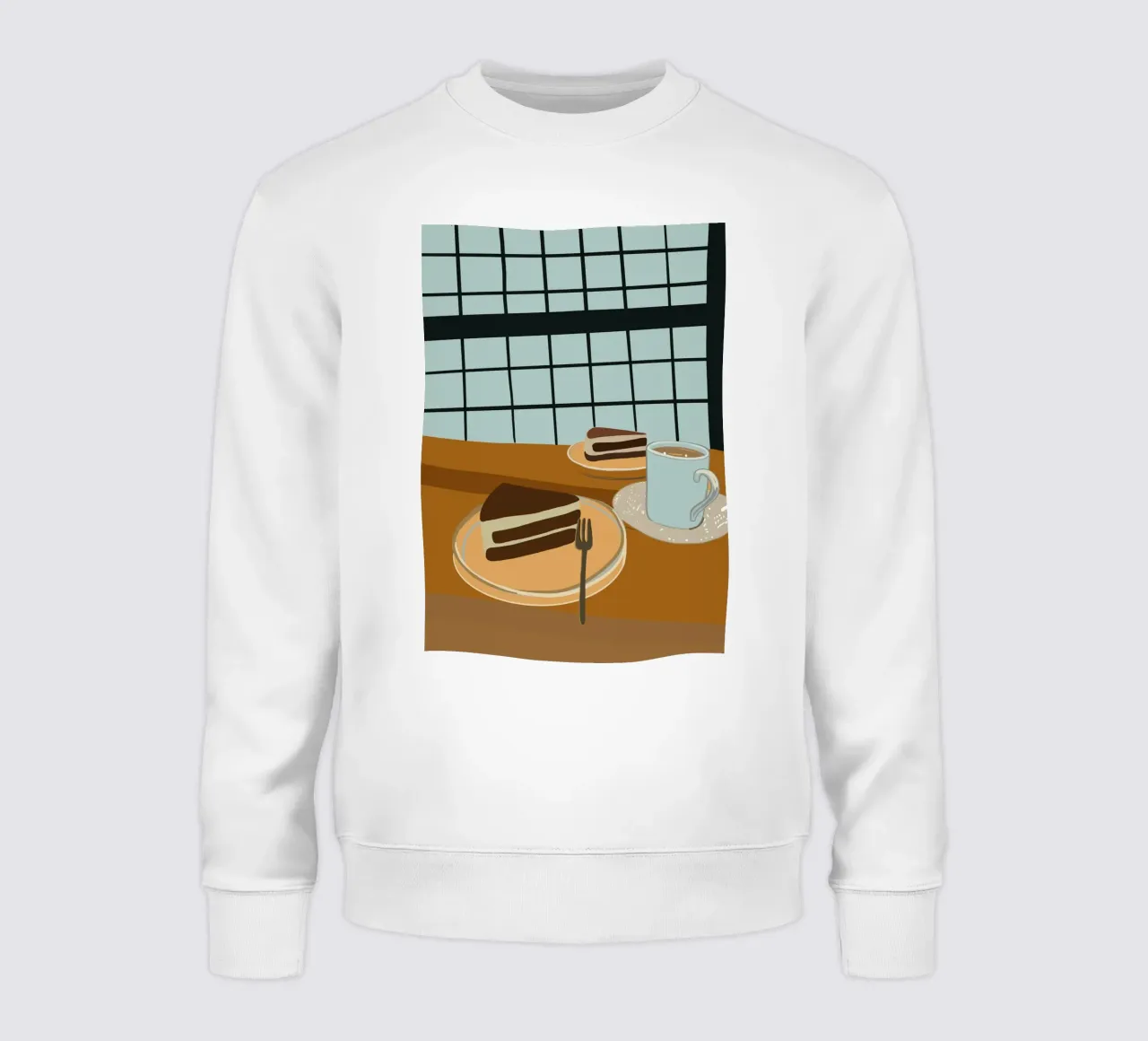 Natura morta di un piatto di tiramisù felpa da gulsengunel