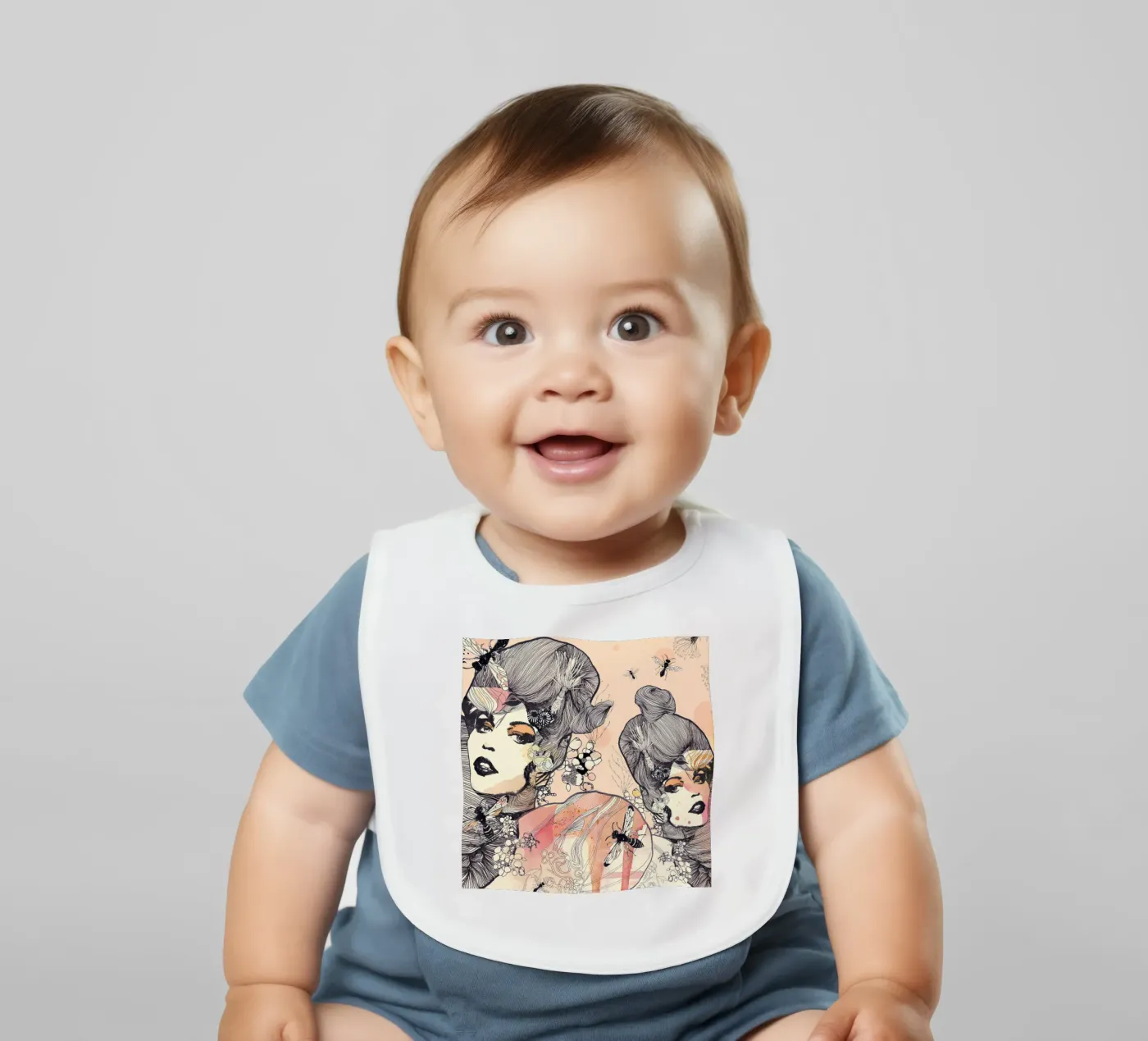 wasps Babylätzchen von Giulio Iurissevich