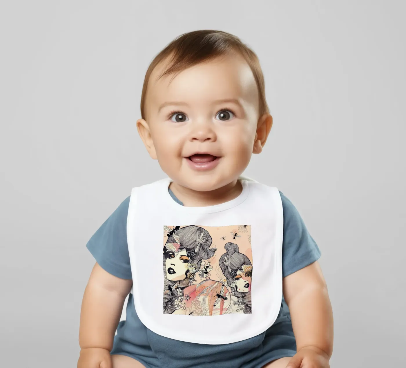 wasps Babylätzchen von Giulio Iurissevich