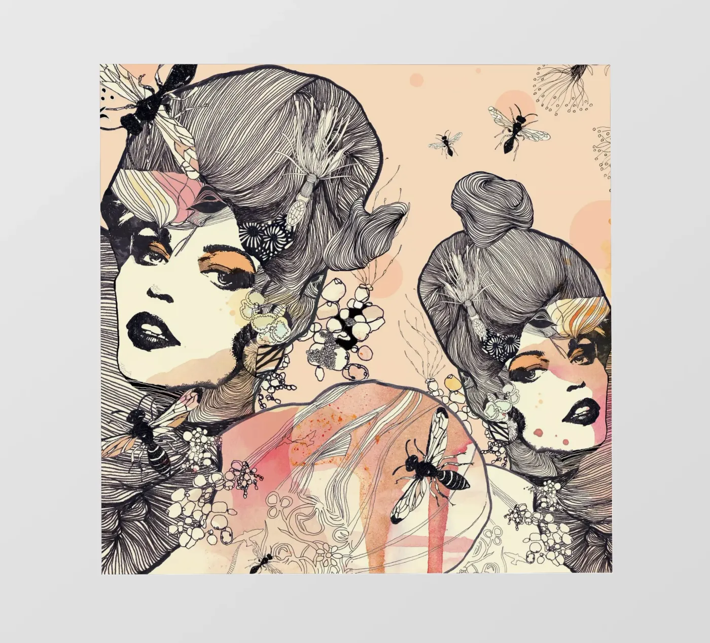 wasps fotobehang van Giulio Iurissevich