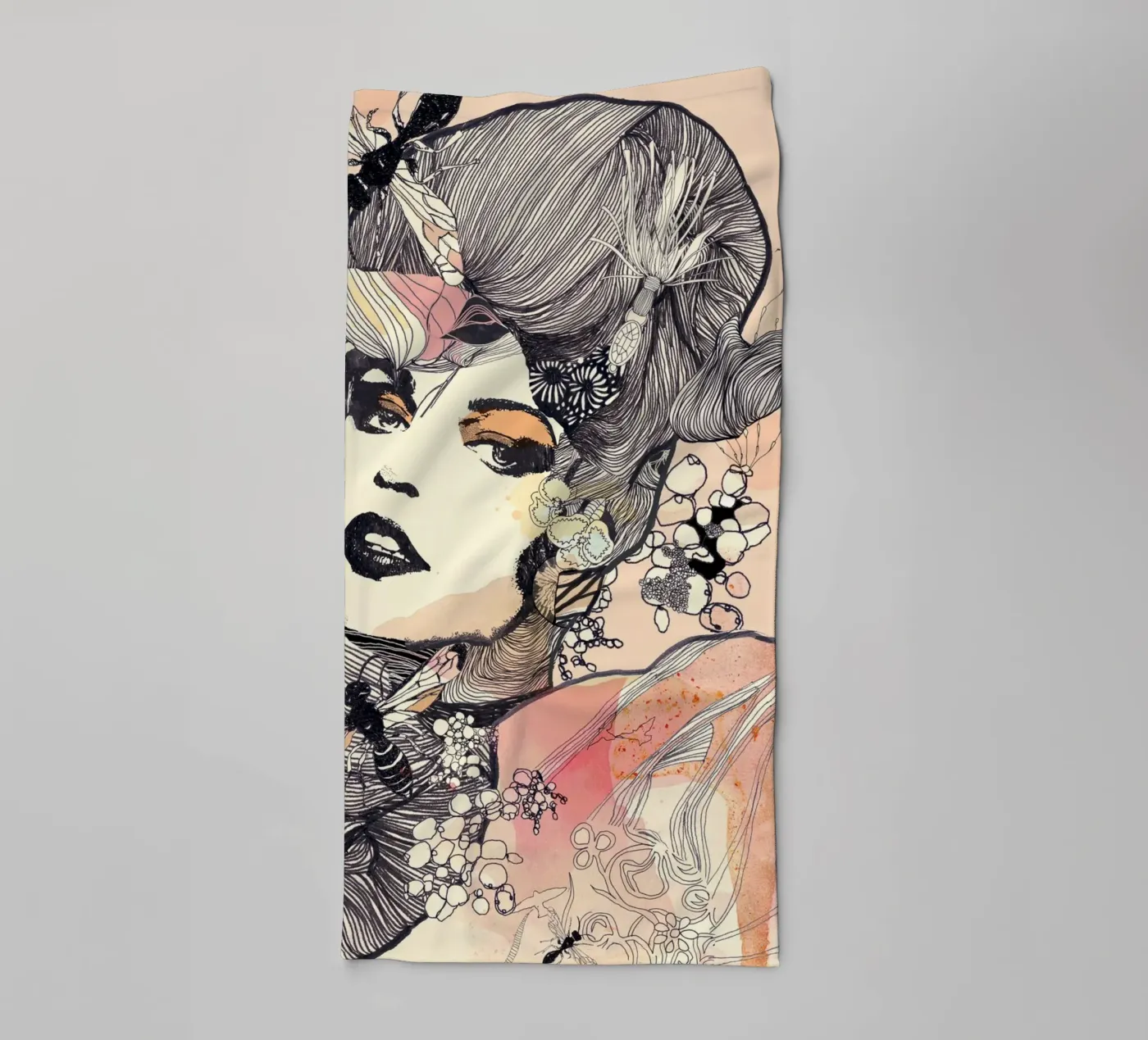 wasps badhanddoek van Giulio Iurissevich