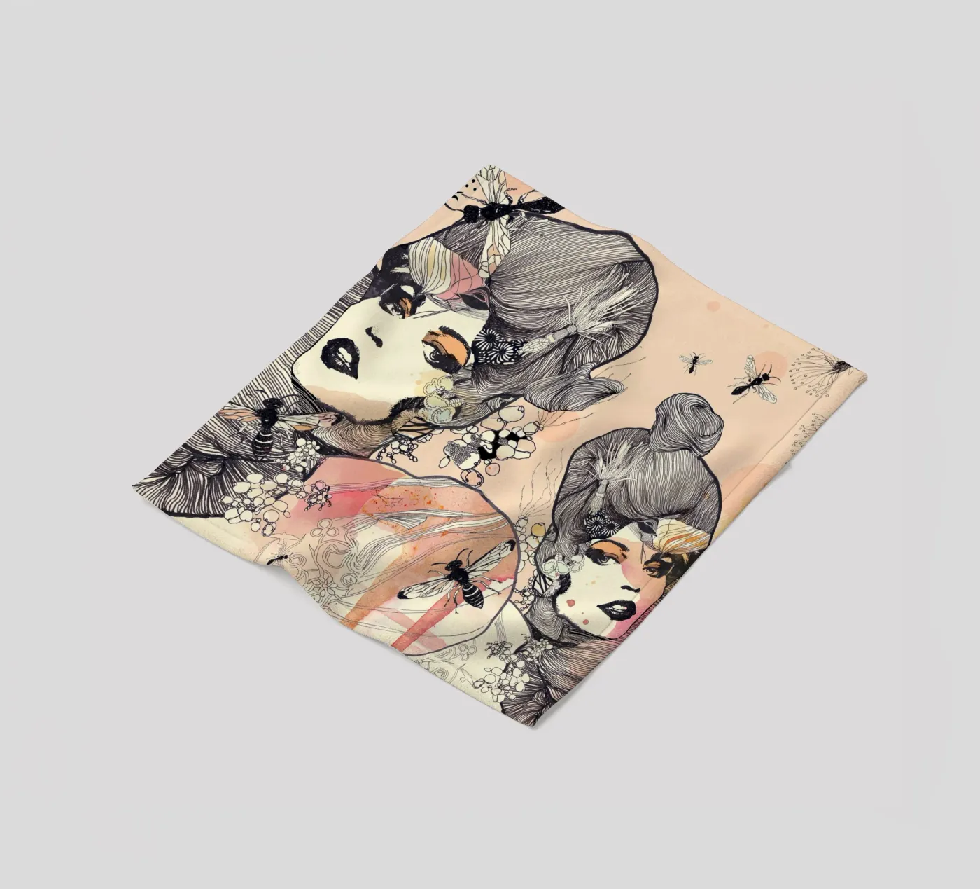 wasps Fleecedecke von Giulio Iurissevich