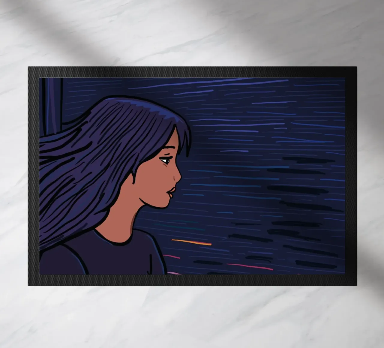 Ragazza in viaggio su un treno zerbino da gulsengunel