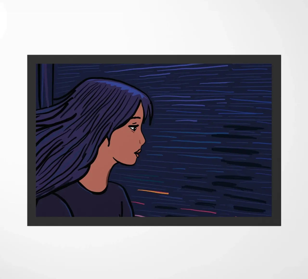 Ragazza in viaggio su un treno zerbino da gulsengunel