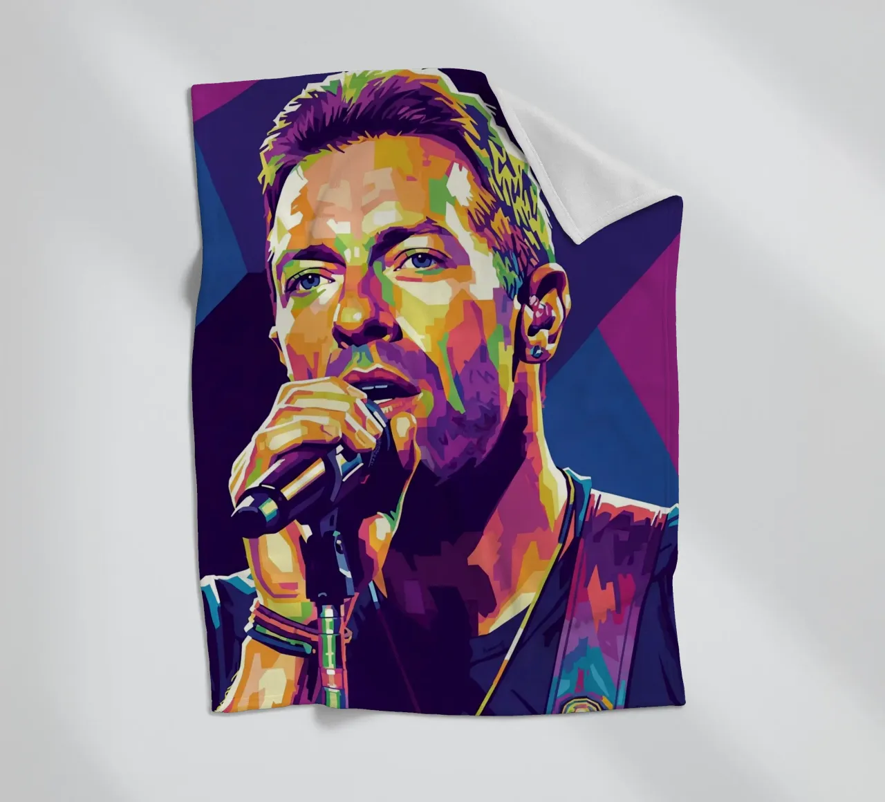 Chris Martin - Coldplay #4 coperta in pile da Hantamrata