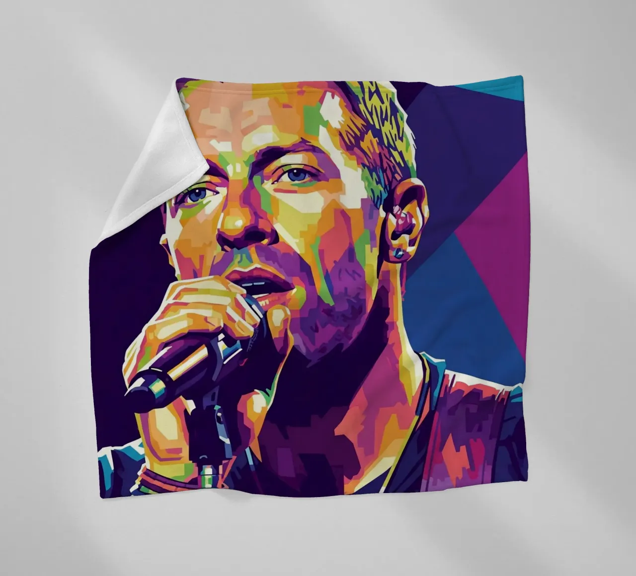 Chris Martin - Coldplay #4 coperta in pile da Hantamrata
