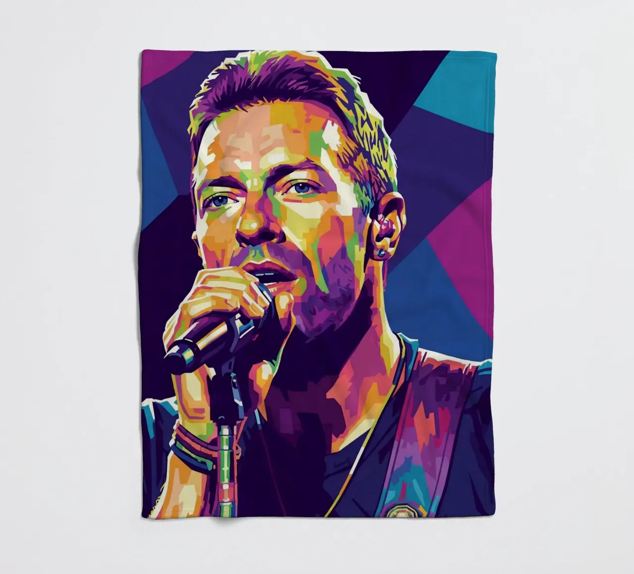 Chris Martin - Coldplay #4 coperta in pile da Hantamrata