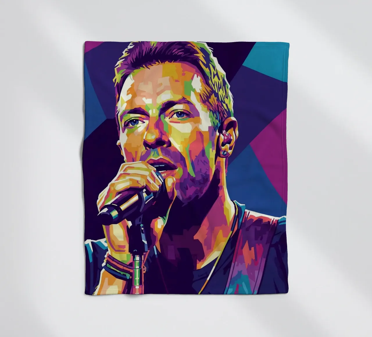 Chris Martin - Coldplay #4 coperta in pile da Hantamrata