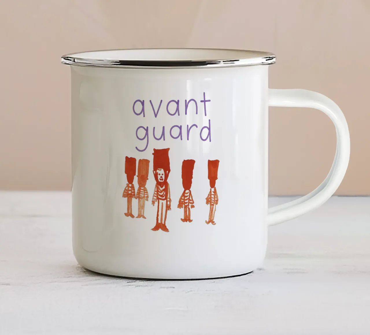 AVANT GUARD - Avantgarde - Child´s Drawing - Kinderzeichnung tazza in smalto da Vintage Van Gogh