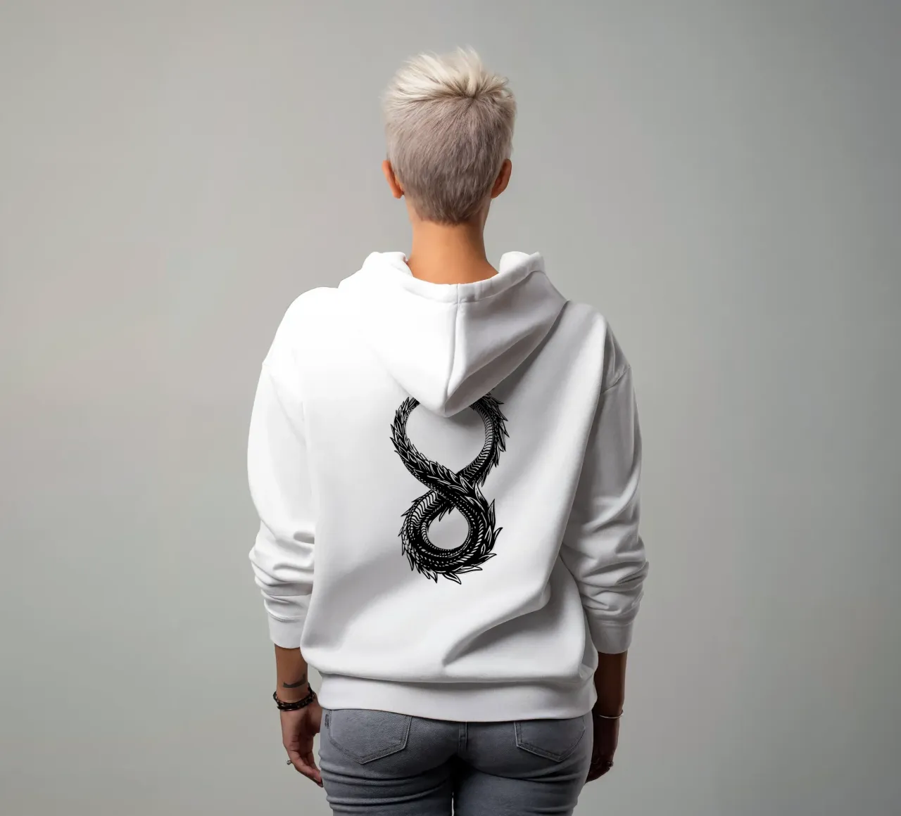 ouroboros felpa con cappuccio da 7115